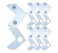 Operitacx 50pcs Silver Aluminum Alloy L Shape Flat Metal Frame Brackets 90 Degree Right Angle Corner Braces with Thickened Design for Picture Frame and Wood in Homes