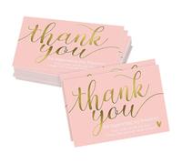 Operitacx 50pcs Small Business Thank You Cards for Orders Appreciation Greeting Cards with Cute Design 50pcs for Customer Support and Gratitude