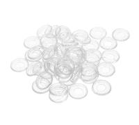 Operitacx 50Pcs Transparent White Glitter Plastic Binder Discs for DIY Notebook Planner Loose Leaf Binding Rings for Artists Teachers Office Use Lightweight Expansion Discs for Easy