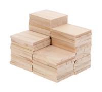 Operitacx 50pcs Unfinished Rectangle Wood Blocks for Crafts DIY Projects Creative Wooden Blanks Durable Sturdy Wooden Pieces for Custom Signs Building and Crafting