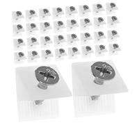 Operitacx 50pcs Wedges with Screws Angled Drawer Bottom Support for Sagging Repair Furniture Drawer Stops Replacement Kit for Stable Cabinet Shelves White Mending Wedges