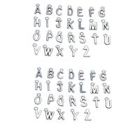 Operitacx 52pcs Vintage Letter Pendants A-z Alphabet Charm for Name Necklaces DIY Jewelry Making Wedding Party Graduation Gift Letters Each