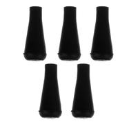 Operitacx 5pcs 6mm Black Rubber Arrowhead Replacement Tips for Wooden and Bamboo Arrows, Safety Features and Harder to Lose Design, for Archery Practice and Stump Shooting