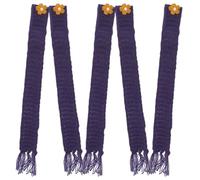 Operitacx 5pcs Adjustable Mini Knit Scarves for Dolls Navy Blue Wool Doll Accessories DIY Miniature Scarf Set for Clothes and Party Favors