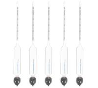 Operitacx 5pcs Alcoholmeter Home Kit Specific Gravity Hydrometer Glass Alcohol Measuring Device Easy to Use and Accurate Wine Alcohol Tester for Brewing and Wine Making