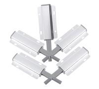 Operitacx 5pcs Aluminum Alloy Push to Open Door Latches Cabinet Magnetic Rebounding Locks Handle for Wardrobes Bookcases Durable Silver