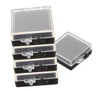 Operitacx 5pcs Anti-static Electronic Component Storage Boxes with Transparent Tops and Black Sponge Chip Organizers for Electronic Parts Display and Protection