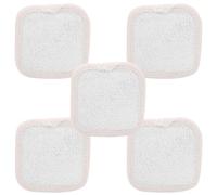Operitacx 5pcs Bath Shower Loofah Sponge Body Scrubber Exfoliating Square Thin Loofah Pads with Beige Edges for Men and Women Body Scrubbing and Dead Skin Removal