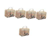 Operitacx 5pcs Box Eyelash Storage Case Makeup Box Small Decorative Luggage Organiser Mini Suitcase
