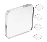 Operitacx 5pcs Clear Acrylic Stamp Blocks Transparent Craft Tools for Scrapbooking DIY Painting Stamping Reusable Ornament Blanks Essential for Creative Expression