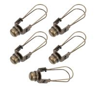 Operitacx 5pcs Clip-on Lamp Shade Adapter Clips Metal Bulb Holder in Antique Copper Lamp Harp Clip for Decorative Candle Lights and Hanging Lights