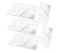 Operitacx 5pcs Coin Binder Sleeves Design 9 Holes Lightweight PC Material Separate Pocket Design for Medals and Badges Collection