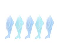 Operitacx 5pcs Dolphin-shaped Nail Cleaning Brushes for Fingernail Scrub and Dust Removal, Made of Sturdy Pp Material, Easy to Carry for Nail Salons and Many Occasions Random Color