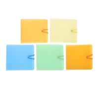 Operitacx 5pcs Dvd Case CD Box 12-capacity Plastic Non-woven Fabric Organizer Binder Prevent Scratching Organize Storage for Movie Lovers Home Cinema Storage Random Color