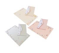 Operitacx 5pcs Flower Print Stationery Paper and Envelope Letter Writing Kit Mixed Colors for School Correspondence Birthday Notes and Personal Messages