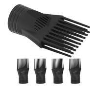 Operitacx 5pcs Hair Dryer Comb Attachment Hair Dryer Comb Nozzle Plastic Black Everyday Use