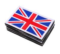Operitacx 5pcs Hand Embroidered UK Flag Patches for Clothing and Bags British Union Jack Applique with Hook and Loop Fasteners Decorative Badges for Backpacks and Jackets
