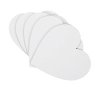 Operitacx 5Pcs Heart Painting Canvas Panels, Blank Canvas Drawing Boards for Oil & Acrylic Painting Students Artist Hobby Painters and Beginners, 15x15cm(White)