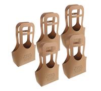 Operitacx 5pcs Kraft Paper Bouquet Bags with Handle for Mother's Day Birthday Wedding Party Floral Wrapping, Flower Arrangement Paper Tote Bags in Natural Brown