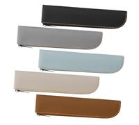 Operitacx 5pcs Large-Capacity Pencil Case Slim Zippered Pouch for Women Pen Organizer Leather for School Office Use