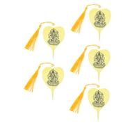 Operitacx 5pcs Metal Buddhist Bookmarks Bodhi Leaf Design Thin Lightweight Page Markers for Students Writers Readers Traditional Culture Office Supplies Gift