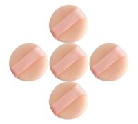 Operitacx 5pcs Mini Flocking Powder Puff Makeup Applicators 2.5cm round Face Cosmetic Sponges for Loose Powder and Body Application