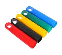 Operitacx 5pcs Mop Rod Handle End Sleeves Plastic Broom Handle Adapter Secure Grip Easy Installation Assorted Colour for Home Use and Offices
