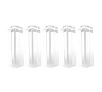 Operitacx 5pcs Organic Seal Material Acrylic Stamp 0.63x0.63x2.20inch Blank Surface Wide Range of Functions for Making Crafts