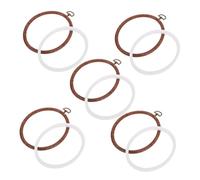 Operitacx 5pcs Oval Embroidery Hoop Frame Durable Imitated Wood Grain Design for Cross Stitch Quilting and Sewing Crafts Lightweight Portable DIY Needlework Tool