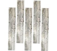Operitacx 5pcs Peel and Stick Floor Tiles Grey Elm Wood Grain Self Adhesive Planks for Kitchen Bathroom Bedroom Office Easy to Apply Removable Durable Floor Stickers