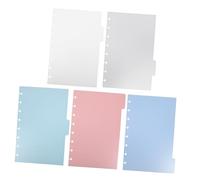 Operitacx 5pcs Plastic Binder Dividers with Colored Page Markers for Quick Reference and Separating Documents, Notebook Index Dividers for Back to School Party, Presentations and Research