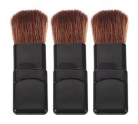 Operitacx 5pcs Portable Small Flat Fiber Blush Brush Set Soft Mini Makeup Brushes Travel Blush Applicator for Powder and Foundation Application