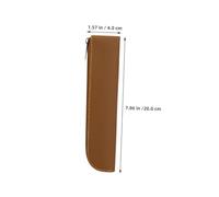 Operitacx 5pcs PU Leather Large Capacity Pencil Case with Smooth Wide Zipper Stylish Stationery Organizer Bag for School and Office Compact Pen Pouch for Students and Professionals