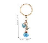 Operitacx 5pcs Seashell Pearl Keychain Lightweight Bag Charms for Women Beach Vacation Accessories Nautical Key Holder for Handbags and Backpacks