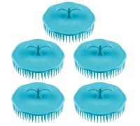Operitacx 5pcs Shampoo Comb Hairdressing Massage Comb Round Scalp Massager with Pp TPR Material Gently Kneads Foam for Healthy Hair Home Use Random Color