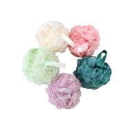 Operitacx 5pcs Shower Sponge Bath Puff with Comfortable Feeling and Short Rope for Hanging, Pe Material Loofahs for Bathing and Exfoliating Skin, Bathroom Accessory