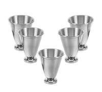 Operitacx 5pcs Stainless Steel Communion Cups, Reusable Worship Tableware | Polished Silver Finish, Smooth Break-resistant Surface, for Wine during Church Services, Mass and Traditional Worship