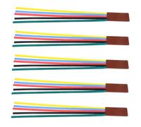 Operitacx 5pcs Stylish PU Leather Ribbon Bookmarks with Ribbons for Easy Page Marking Suitable for Books Textbooks Students Teachers Readers and Book Lovers