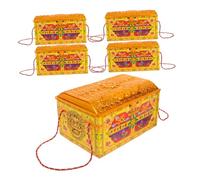Operitacx 5pcs Thickened Ancestors Money Treasure Chest Box with Heaven Bank Notes for Qingming Festival Chinese Funeral Supplies for Ancestor Worship and Traditional Sacrificial Rituals