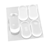 Operitacx 5pcs Transparent Silicone Toilet Seat Bumpers with Strong Adhesive Silent Cushion Pads for Noise Reduction Easy Installation Replacement Kit for Toilet Gaskets and Bumper Pads