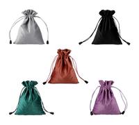 Operitacx 5pcs Velvet Drawstring Cosmetic Bags for Travel Makeup Pouch with Tidy Belongings Feature, Not Easy to Tear, Suitable for Cosmetics and Crafts Storage