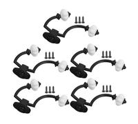Operitacx 5pcs Vintage Double Prong Coat Hook Heavy Duty Zinc Alloy Retro Wall Hooks for Coats Hats Towels Bags Scarf Caps Keys Wear Resistant Antique Finish for Entryway Bathroom Bedroom