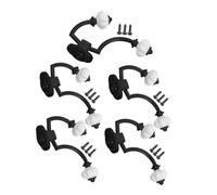 Operitacx 5pcs Vintage Zinc Alloy Double Prong Clothes Hooks Heavy Duty Rustic Wall Mounted Coat Hat Hangers with Antique Finish for Towels Keys Robes Space Saving Farmhouse Style Organizer