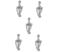 Operitacx 5pcs Zinc Alloy Household Door Knocker with Peephole Brushed Chrome Door Viewer Replacement Security Ergonomic Design with Classic Arc Shape for Easy Visitor Identification and
