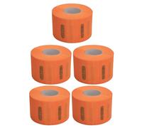 Operitacx 5rolls Barber Neck Paper Disposable Stretchy Paper Neck Band 4.13x2.55x2.55in Secure Adhesive Edges Lightweight Soft Material for Hairdressing at Home and Dyeing