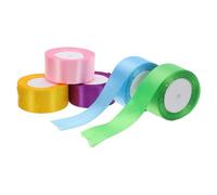Operitacx 5rolls Polyester Webbing Yards for Craft DIY Packaging Flower Wrapping Bridal Shower Decorations