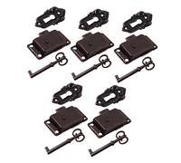 Operitacx 5Sets Antique Furniture Locks Vintage Cabinet Door Locks with Key Decorative Cupboard Locks for Retro Home Decor Easy to Install for Vintage Jewelry Boxes