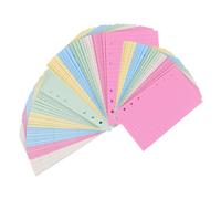 Operitacx 6-Hole Notebook Refills Set, A5 A6 Colorful Lined and Blank Insert Paper, 3pcs Binder Replacement Notepad Refills for Organizers and Planners