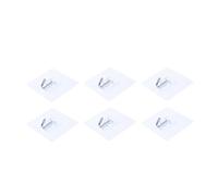 Operitacx 6 Pack Four-Leaf Clover Adhesive Hooks Nail Free Heavy Duty Sticky Wall Hooks for Bathroom and Kitchen Waterproof Reusable No Drill