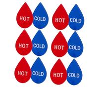 Operitacx 6 Pairs Acrylic Hot and Cold Water Signs Self Adhesive Labels for Faucets and Showers Durable Temperature Indicators for Bathroom Kitchen Business Use Easy Application Without